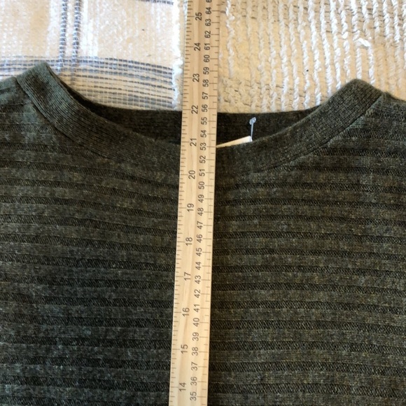 NWT J Crew Womens Sweater Sz XXS Green Wool Cashmere Blend Ribbed Oversized Cute - Picture 6 of 7